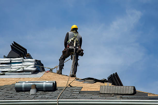 Professional Gutter Installation technician working in Galena Park, TX